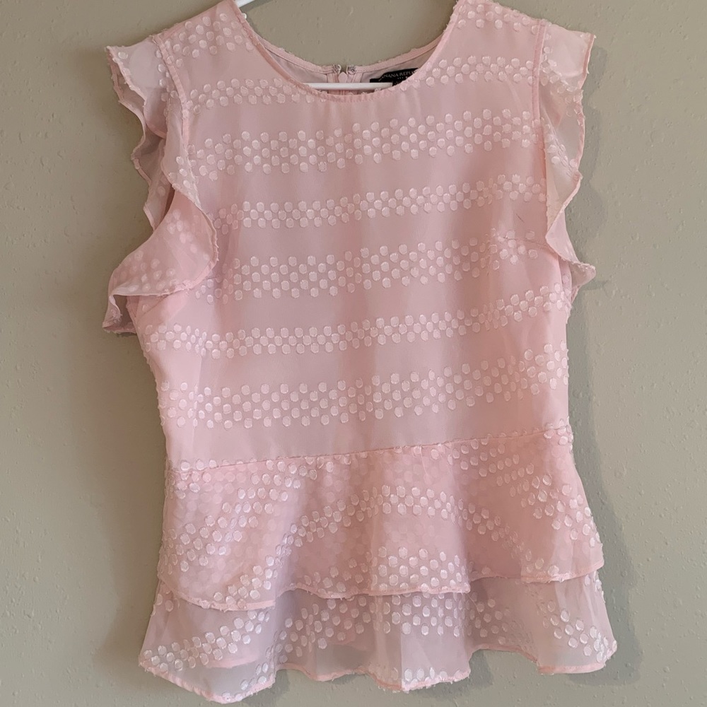Pink ruffle top